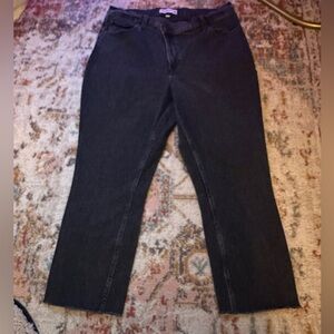 Abercrombie & Fitch Black washed the 90’s straight ultra high rise